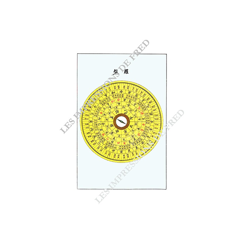 Estampe Boussole des géomanciens chinois